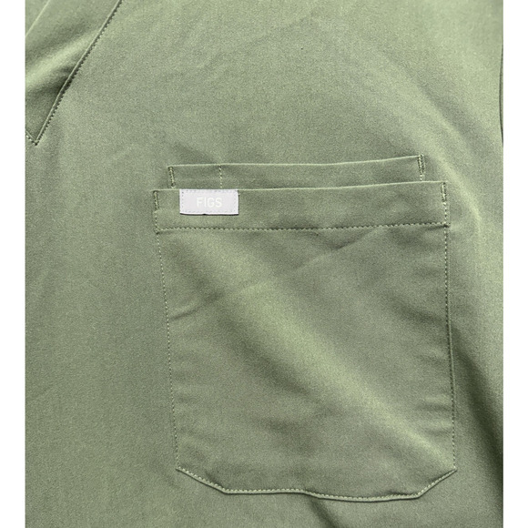 FIGS Leon Scrub Top Shirt Mens 2XL Green V Neck Technical Collection Pocket - Picture 6 of 12